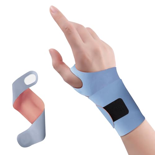 手首 サポーター 腱鞘 関節 固定 保護 親指 サポーター 親指付け根サポータ 保護 怪我防止 手首用サポーター超薄型 軽量耐久性に優れている スポーツ 家事 育児 パソコン/スマホ操作 男女兼用 (普通, 青)