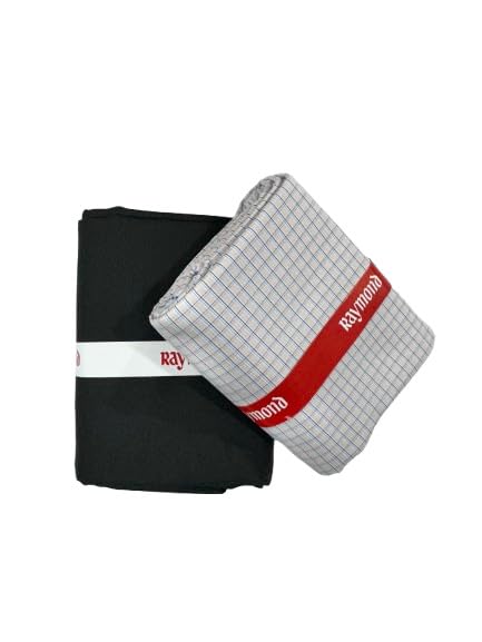 Image of Raymond Men's Premium Shirt & Trouser Fabric Combo | Unstitched Cotton Blend | Formal & Office Wear Fabric Set