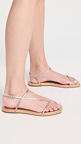 KAANAS Women's Alayta Square Toe Naked Sandals3