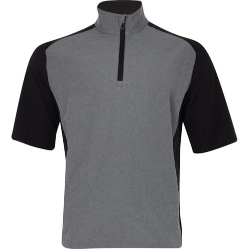 Callaway Golf Heather Blocked 1/2 Zip Short Sleeve Pullover
