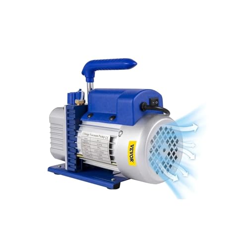 Bomba de Vacío con Manómetros para Refrigerante AC 1.8CFM, Mantenimiento Automotriz miniatura 4