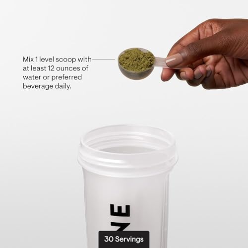 Image of THORNE - Daily Greens Plus - Comprehensive Greens Powder with Matcha, Spirulina, Moringa and Adaptogen, Mushroom and Antioxidant Blends - Refreshing, Mint Flavor 7.3 Oz - 30 Servings