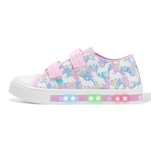 EUXTERPA Toddler Light Up Sneakers Kids Casual Canvas Shoes...