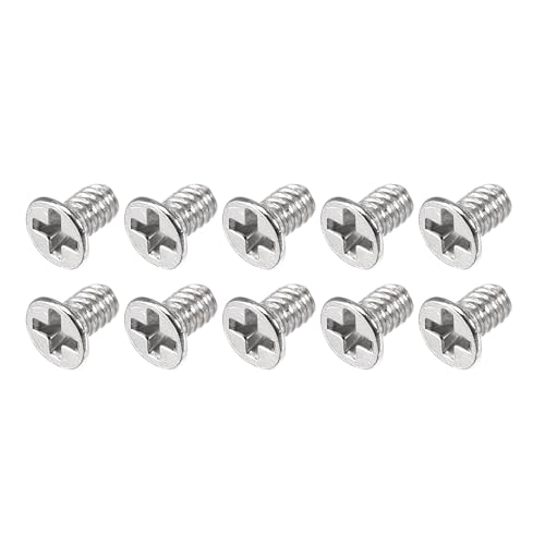 METALLIXITY 小さなねじ M1.4 x 2mm 150個入り 炭素鋼製フラットヘッドねじ 眼鏡 時計 小型電子機器用 シルバートーン