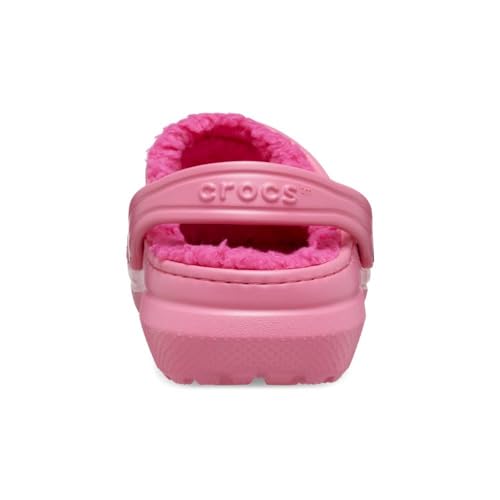 Crocs Tamanco clássico forrado unissex para crianças, Rosa hiperativo, 2 Little Kid
