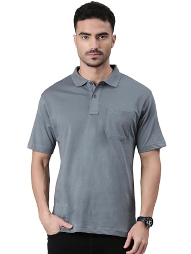 Image of Classic Polo Men's Half Sleeve Polo Neck Authentic Fit Solid Cotton T-Shirt