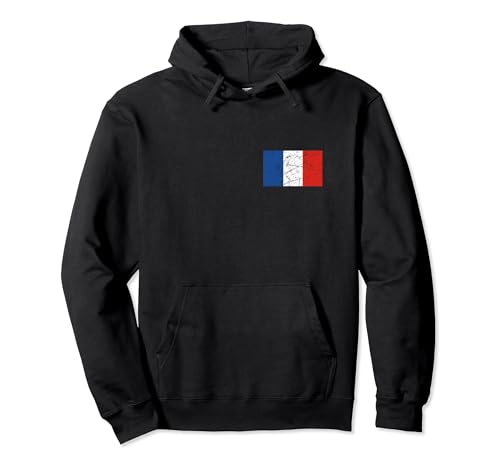 Bandera de Francia, regalos franceses, vintage, para hombres, mujeres y niños Sudadera con Capucha