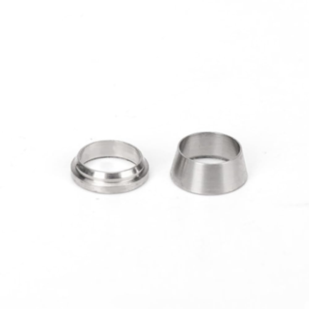 Kit 5 Ferrule Compress. SS316 per Lab | Tenuta, resist. usura, anti-puls., senza attrezzi, affidabile, ampia compat(12 mm)