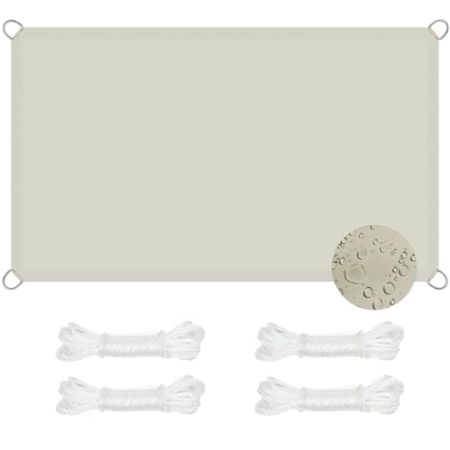 Voile d'ombrage de qualité supérieure 1x1m beige avec kit complet - 2