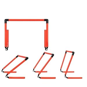 Haies D’Agilité 4Pcs Speed Agility Hurdle Adjustable Height Sports Running Fitness Hurdle Improves Strength Soccer Basketball Training Equipment