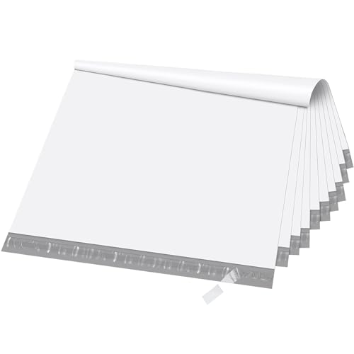 Image of Fuxury Extra Large Poly Mailers 24x36 inch 50Pcs, Bulk Heavy Duty Shipping Bags | 2.5mil Strong Adhesive Shipping Envelopes for Clothing, XL Jumbo Poly Mailing Envelopes for Small Business Suppier White
