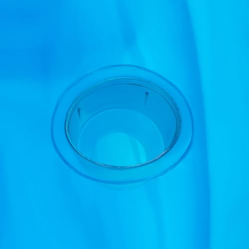 Image of Clear Inflatable Sofa Chair, Twin Size Air Mattress Couch, Portable Blow-Up Double Seat Air Furniture for Indoor Outdoor Camping Beach Patio Garden