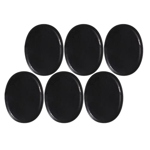 Hellery Pierres de Massage En Basalte, 6 Paquets de Grosses Roches de Massage En Basalte pour Le Massage Aux Roches Chaudes, Pierres Chaudes Rondes pour Le Ma - 4 x 3 cm Cover