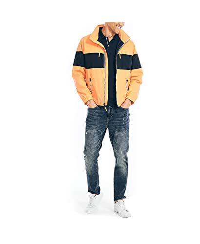 Image of Nautica Mens Nautica Colorblock Hooded Jacket