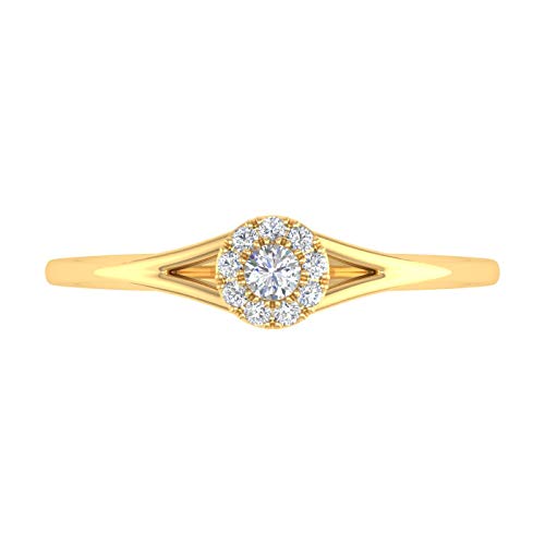 0.09 Carat Prong Set Diamond Engagement Ring in 10K Solid Gold - IGI Certified3