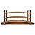 GOLINPEILO 5 ft Solid Firwood Garden Bridge, Wooden Bridge for Outside Small Arc Pond Bridge Footbridge with Safety Railings for Yard, Outdoor, Garden Bridge Decoration 55.1"x23.6"x23.6"