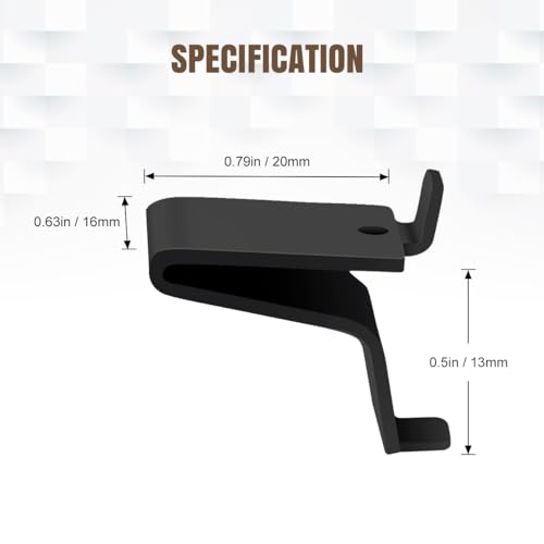 Image of Lenink 256P-ZC Adjustable Pilaster Shelf Clip, 28 Pcs Black Shelving Brackets Clips for Metal and Wood Shelving