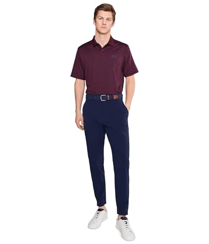 Under Armour Performance 3.0 Herren-Poloshirt, Dark Maroon/Midnight Navy/Midnight Navy, 4X-Groß – Ansicht 2