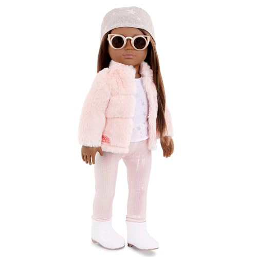 Our Generation - Ausgefallen und pelzig - Rosa Kunstpelz-Mantel-Outfit - Mode-Accessoires - 46 cm Puppenkleidung - Vorgetäuschtes Spiel - Spielzeug für Kinder ab 3 Jahren