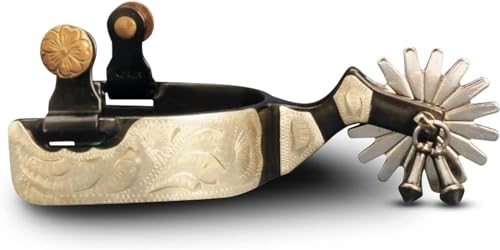 Colorado Saddlery Lady Cutter Engraved Spurs for Women - Stainless Steel Rowels & Jingle Bobs, Stylish Boot Spurs - Perfect for Trail Riding, Horse Tack, Outfitting - Comes in a Pair