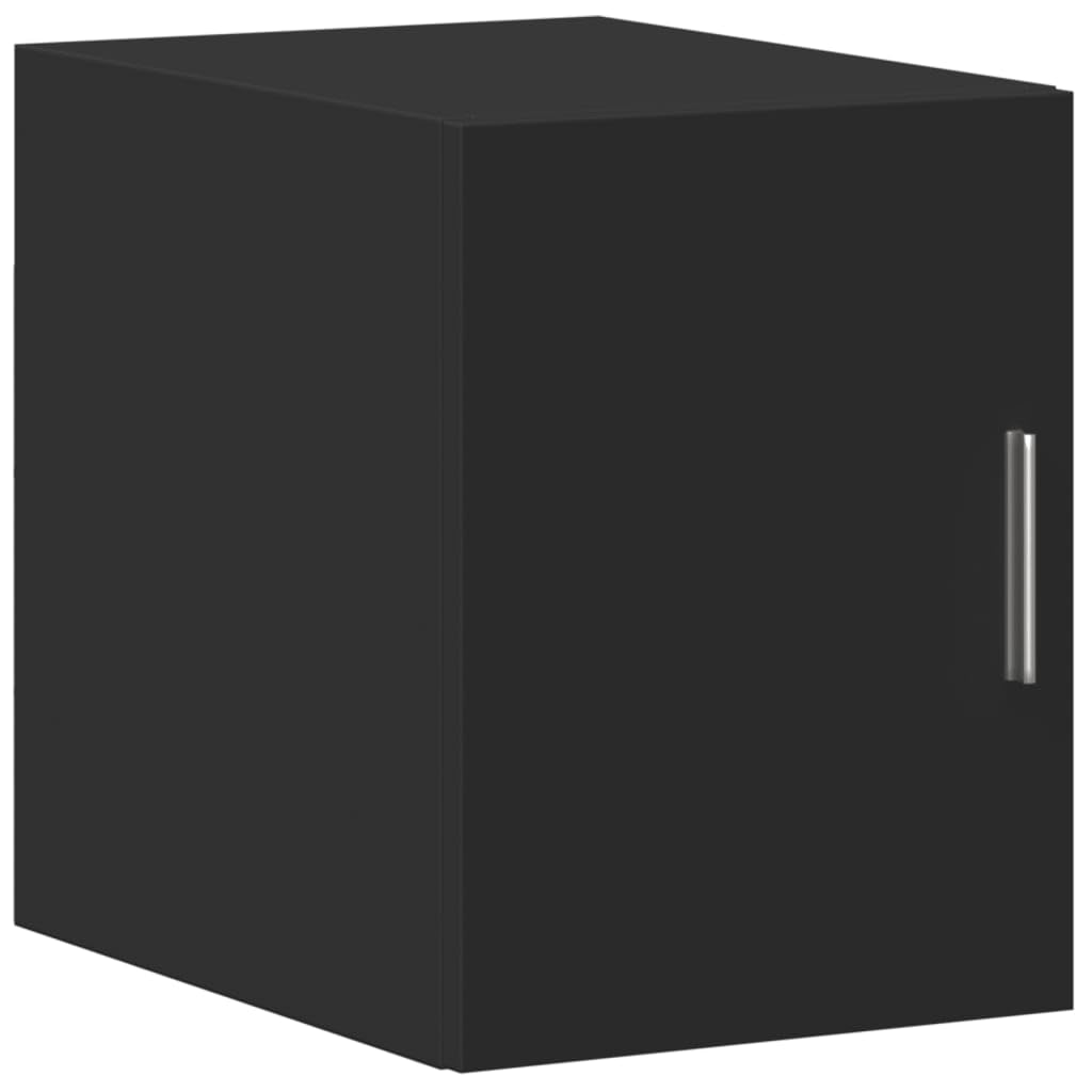 Mobiletto Pensile da Parete Nero 30x42,5x40 cm Legno Multistrato