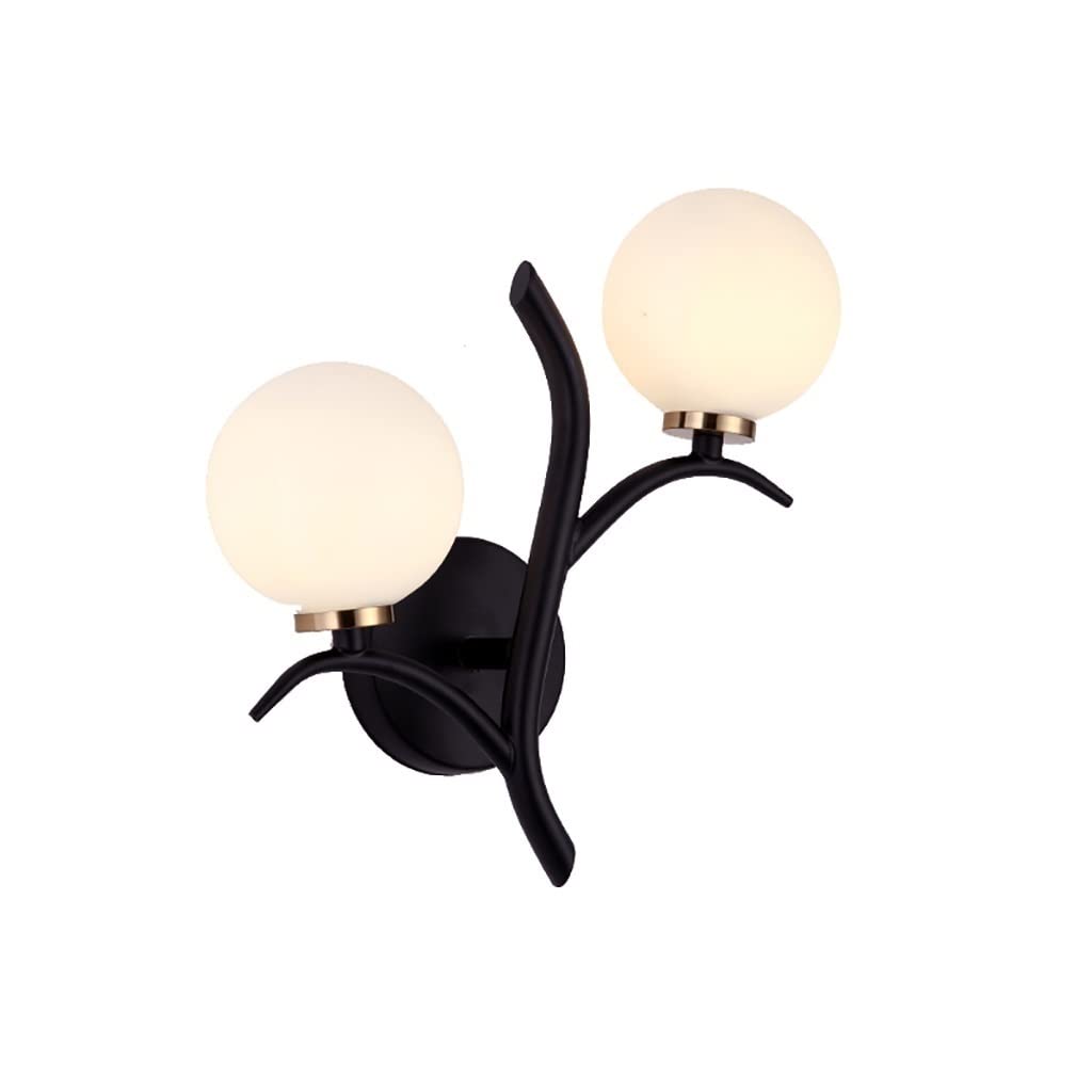 HynJGih Art wall lamp Hotel Room LED Bedside lamp Indoor Double Head wall Decoration lamp Energy Saving Eye lamp(Schwarz)