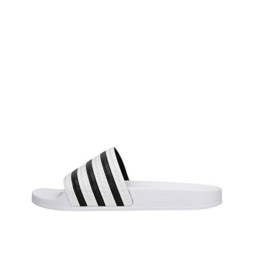 adidas Unisex Adilette Dusch Badeschuhe, Weiß White Black White, 44.5 EU