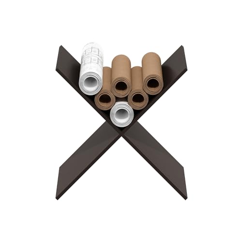 Image of Furinno Cubicle X-Shelf Cube Insert, Cube Organizer, Dark Oak | 13.3W x 13.4H, Fits into Furinno Extra Thick Cubes, for Organizers and Storage (Does not fit IKEA Kallax Shelving)