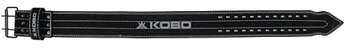 Kobo 10mm Lever Belt Weight Lifting Gym Fitness, Natural Genuine Leather 4” Wide Back Support, 9 Adjustable Holes, Powerlifting Bodybuilding Deadlift Squat Workout Strength Training 6 31Bl 8yf1zL