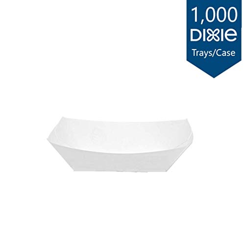 Dixie Kant Leek .5 Lb Polycoated Paper Food Tray By Gp Pro (Georgia-Pacific), White, Kl50W, 1000 Count (125 Trays Per Pack, 8 Packs Per Case) #TOP2