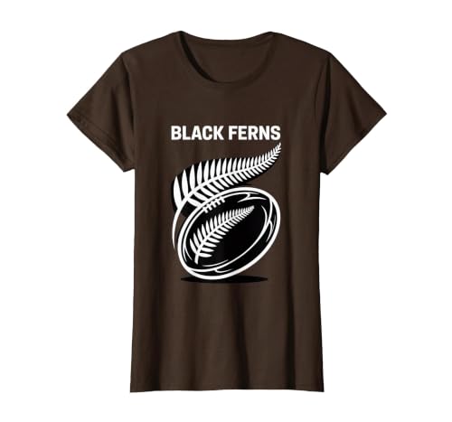 New Zealand Rugby Womens Rugby Black Ferns Men T-Shirt, Women, Brown, XX-Large