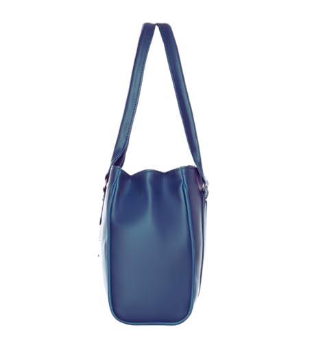 Image of Blue Women's Faux Leather Handbag for daily use