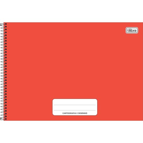 Tilibra - Caderno Cartografia e Desenho Pepper Vermelho 80 folhas - 1 un