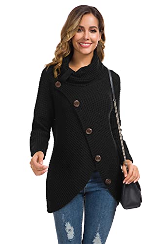 GRECERELLE Chunky Knit Cowl Neck Sweaters for Women Fall Winter Sweater - image 6