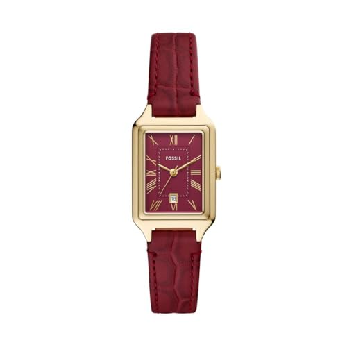 La Mejor Selección de Fossil Reloj Dama - los preferidos. 43 Reloj Fossil Raquel ES5383 de piel en color rojo para dama