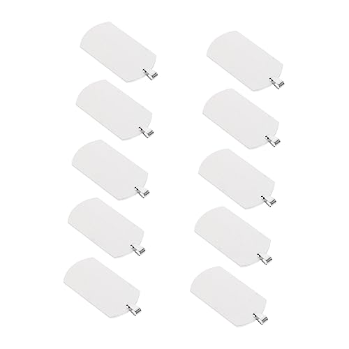 PLAFOPE 10pcs Titanium Steel Engraving Blanks Dual-Sided Brushed Tag Pendants for DIY Pet Id Tags Jewelry Making Personalization