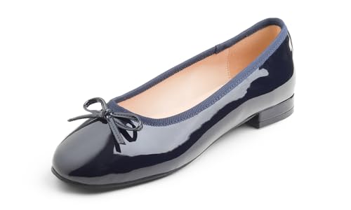 Ballet plat bout rond confortable avec semelle de marche amortissante