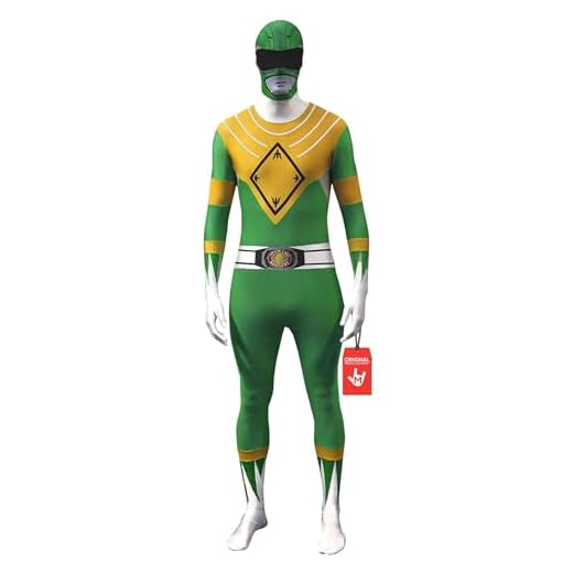 Morphsuits Disfraz de Power Rangers para hombre, talla XL, color verde
