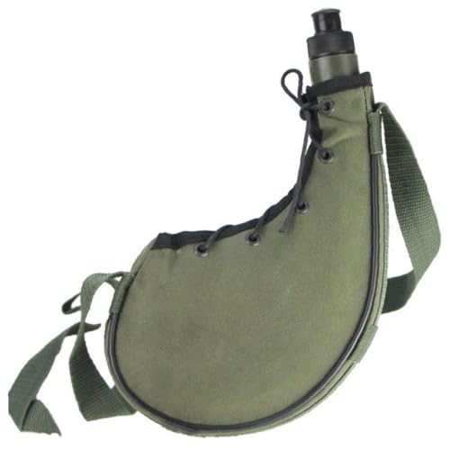 Vepoty 水筒 ウォーターボトル ベルトとカバー付き 戦術 水ボトル ポーチ バッグ アウトドア キャンプ ハイキング 登山用 800ml 緑