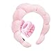 Zkptops Spa Headband for Washing Face Wristband Sponge Makeup Skincare Headband Terry Cloth Bubble Soft Get Ready Hairband for Women Girl Puffy Padded Headwear Non Slip Thick Hair Accessory(Pink)