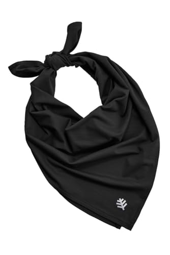 Coolibar UPF 50+ Men's Women's Virasana Performance Sun Bandana - Sun Protective (One Size- Black)