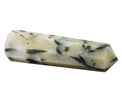 Image of Crystal Heaven Certified Green Tourmaline In Quartz Tower Obelisk Point For Chakra, Healing And Balancing - Aaa Grade Original Certified Gemstone Agate For Reiki Meditation Yoga Spiritual (2-3 Inches)