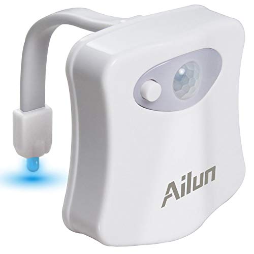 Toilet Night Light[1Pack] by Ailun,Motion Activated LED Light,16 Colors Changing Toilet Bowl Nightli - //coolthings.us