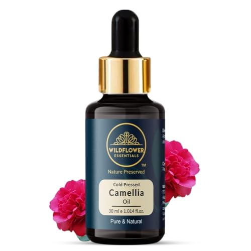 Image of Camellia Oil (Camellia kissi) Cold Pressed Pure & Natural with Glass Dropper 30ml