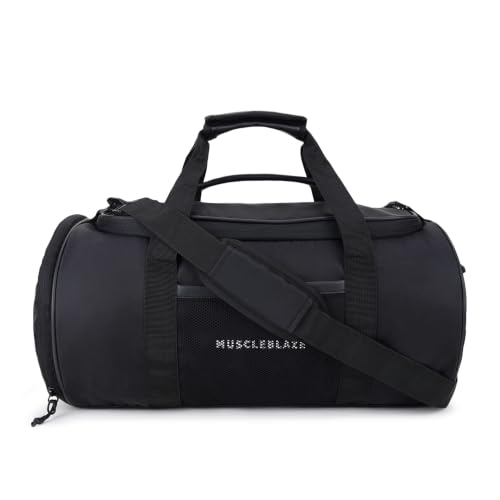Image of MuscleBlaze Pro Training Duffle Bag, Black, 30L | For Men and Women | Sports Bag