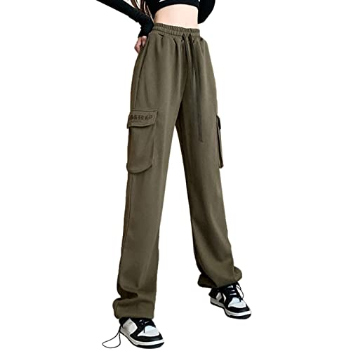 Pantalon de jogging polaire femme contre le froid taille L vert