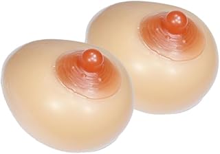 Adhesive Silicone Attachable Nipples, Reusable, Washable for Breast Forms, Crossdressers, Drag Queen (X-Large Nipple