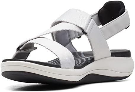 Clarks Mira Sun Flat Sandal, Light Grey Textile, 10 Medium | Image 4