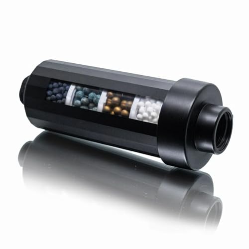 Pure Filter para Chuveiro, Filtro de Água 4 Estágios, Redução de Cloro, Preto