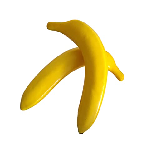 Jilukibo Plastic Individual Fake Fruit Bananas, Artificial Lifelike Simulation Yellow Bananas For Photography Props Paintings Model, Storefront Party, Kitchen Decor (6 Pack) #TOP3